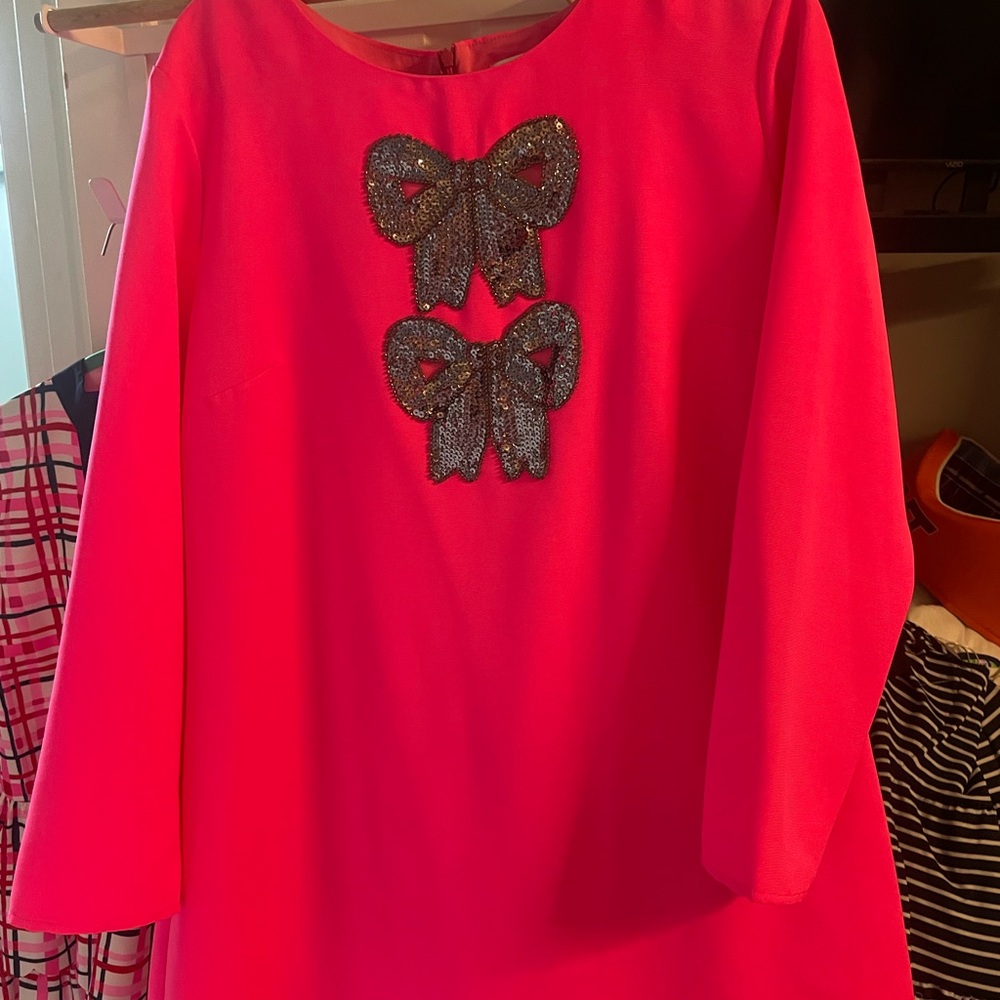 RARE Magenta Dress with Sequin Bow Accents! Sail to Sable NWT XXL